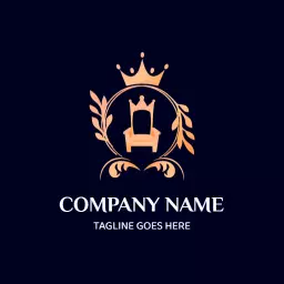 Elegant Royal Crown Theme for Premium Event Planning Logo Template