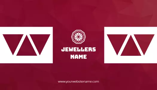 Elegant Ruby Red Jewelry Shop Business Card Template