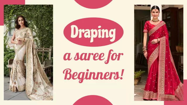 Elegant Saree Draping Techniques Beginners Trending YouTube Thumbnail Template