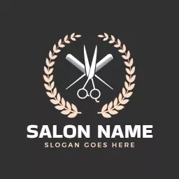 Elegant Scissors and Comb Design for Modern Salon Logo Template
