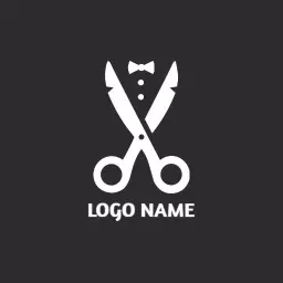 Elegant Scissors Design Showcasing Tailoring in Fashion Logo Template