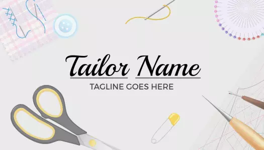 Elegant Sewing Crafts Tailor Visiting Card Template