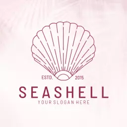 Elegant Shell Design Showcasing Coastal Beauty in Sea Logo Template