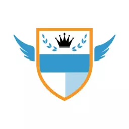 Elegant Shield Design Featuring Blue and Orange Logo Template