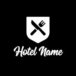 Elegant Shield Design Featuring Culinary Elements Logo Template