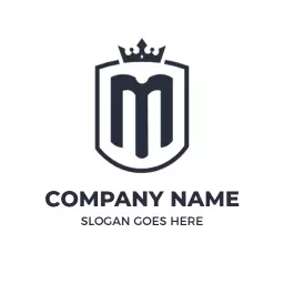 Elegant Shield Design Showcasing M Letter for Branding Logo Template