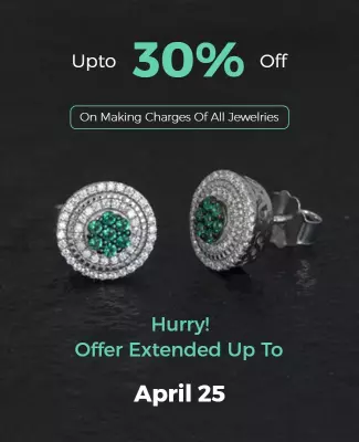 Elegant Silver Jewelry Sale with Green Accents Poster Template