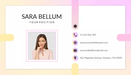 Elegant Soft Pink Modern Company Business Card Template