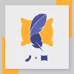 Elegant Soft Purple Feather and Pillow Design for Bed Logo Template