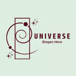 Elegant Spiral Design Representing the Universe Concept Logo Template