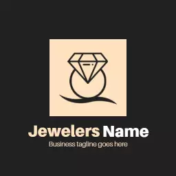 Elegant Square Design Showcasing Luxurious Jewelry Logo Template