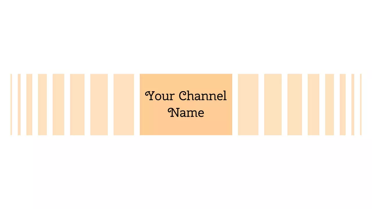 Elegant Striped Design with Soft Peach Background YouTube Banner Template