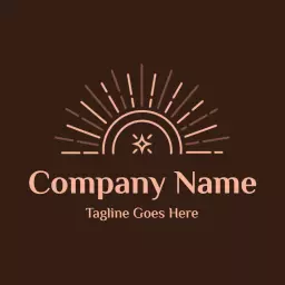 Elegant Sunrise Design in Minimalist Aesthetic Logo Template