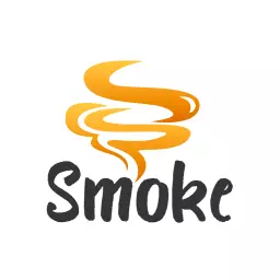 Elegant Swirling Orange Elements Representing Smoke Logo Template