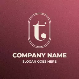 Elegant T Letter Design with Stylish Curves and Flourishes Logo Template