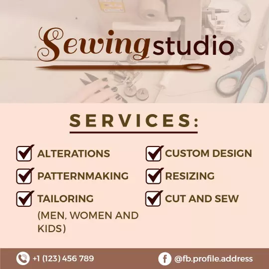 Elegant Tailor Services for Custom and Alterations Ad Template