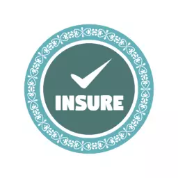 Elegant Teal and White Design Promoting Insurance Services Logo Template