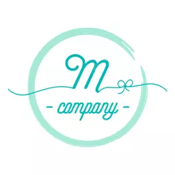 Elegant Teal and White Handwriting Design Company Logo Template