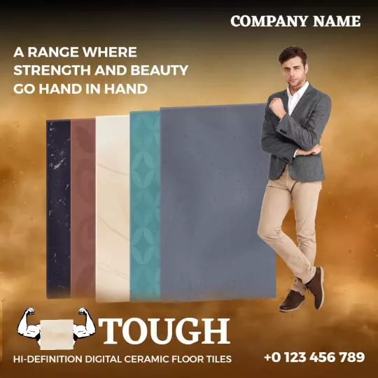 Elegant Tough Designer Ceramic Floor Tiles for Business Use Ad Template