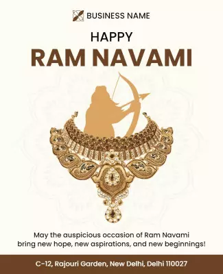 Elegant Traditional Ram Navami Celebration Poster Template
