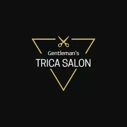 Elegant Triangular Design for Gentleman's Salon Logo Template