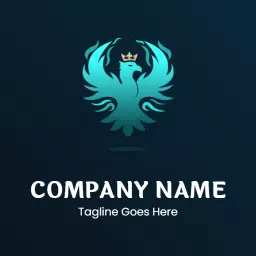 Elegant Turquoise Phoenix Design Empowering Transformation Logo Template