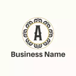 Elegant Vintage Circular Monogram Design Showcasing Heritage Logo Template