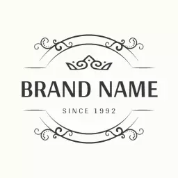 Elegant Vintage Design with Decorative Swirls Logo Template