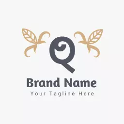 Elegant Vintage Floral Design with Classic Letter Q Logo Template
