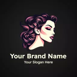 Elegant Vintage Glamour and Beauty Theme for Makeup Logo Template