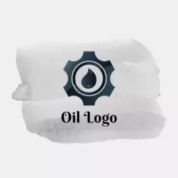 Elegant Watercolor Background Featuring Oil Company Logo Template