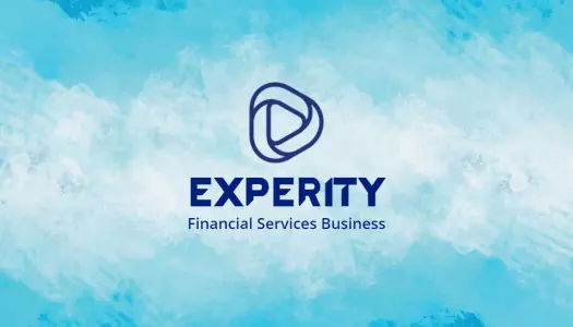 Elegant Watercolor Blue Financial Services Business Card Template