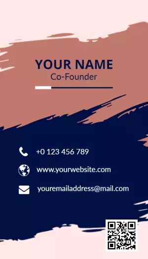 Elegant Watercolor Brush Stroke Business Card Template