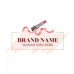 Elegant Watercolor Design Featuring Makeup Products Logo Template
