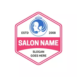 Elegant Watercolor Design for Beauty Salon Badge Logo Template