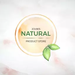 Elegant Watercolor Design for Natural Product Store Logo Template