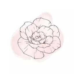 Elegant Watercolor Flower Design Representing Natural Beauty Logo Template