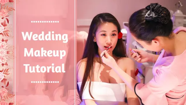 Elegant Wedding Makeup Tutorial YouTube Thumbnail Template