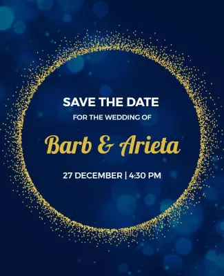 Elegant Wedding Save the Date Flyer Template