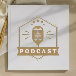 Elegant White Background Featuring a Vintage Podcast Logo Template