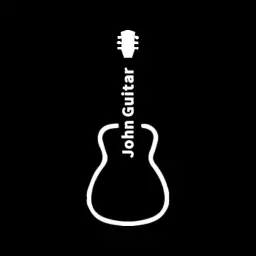 Elegant White Guitar Silhouette for Music Brand Logo Template