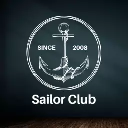 Elegant White Sailor Club Anchor Sketch Design Logo Template