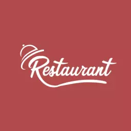 Elegant White Script Design with Culinary Theme Logo Template
