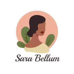 Elegant Woman with Natural Leaves in Pastel Avatar Logo Template