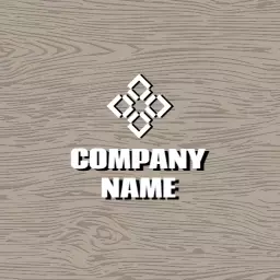 Elegant Wood Background Featuring Unique Mockup Design Logo Template