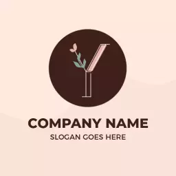 Elegant Y Letter Design Featuring Floral Elements Logo Template