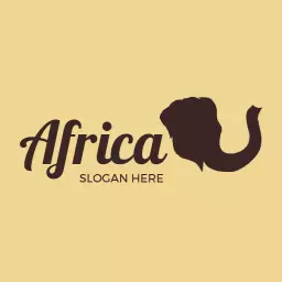 Elegant Yellow African Elephant Symbolizing Heritage and Culture Logo Template