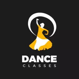 Elegant Yellow Dress Inspiring Joyful Dance Classes Logo Template