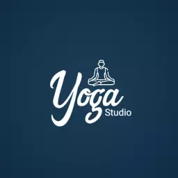 Elegant Yoga Studio Typography with Peaceful Design Logo Template