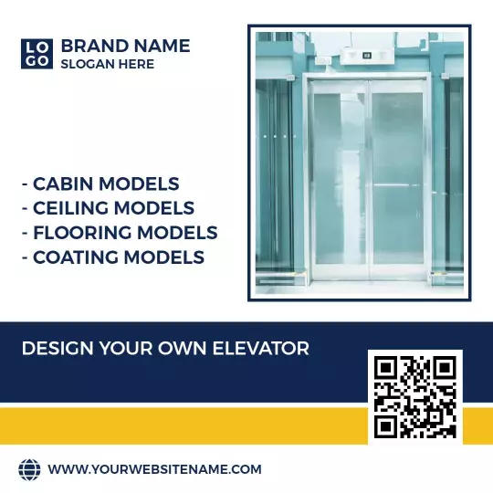 Elevator Design Options with Cabin and Ceiling Models Ad Template